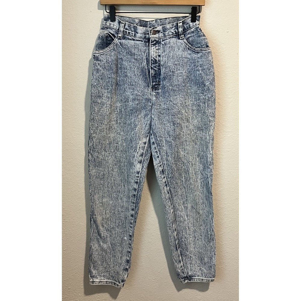 Vintage 80s CAP FERRAT Acid Wash High Rise Tapered Jeans 26x29